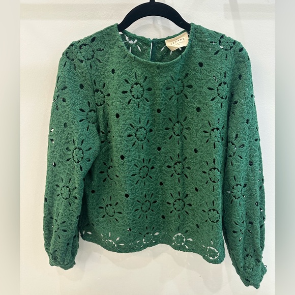 Sezane Jesse Blouse Vert Garden - Size 34 - Picture 2 of 4